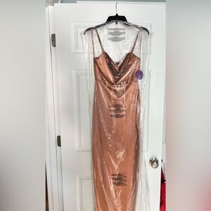 Windsor Rose Gold Satin Dress
